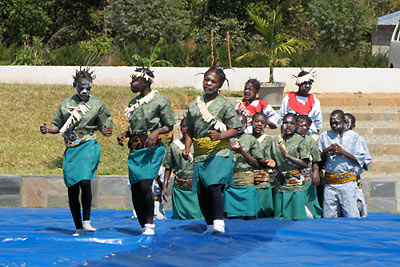 Pupils performing at the Fun Day